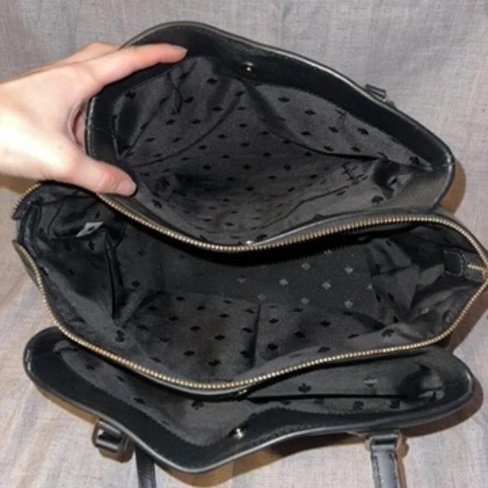 Black Kate Spade Monet Large Triple Compartment Tote - Picture 8 of 11